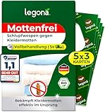Legona® Schlupfwespen gegen Kleidermotten | 3 Karten à 5 Lieferungen | Effektiv...