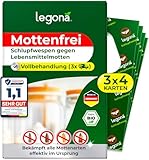 Legona® Schlupfwespen gegen Lebensmittelmotten | 4 Karten à 3 Lieferungen |...